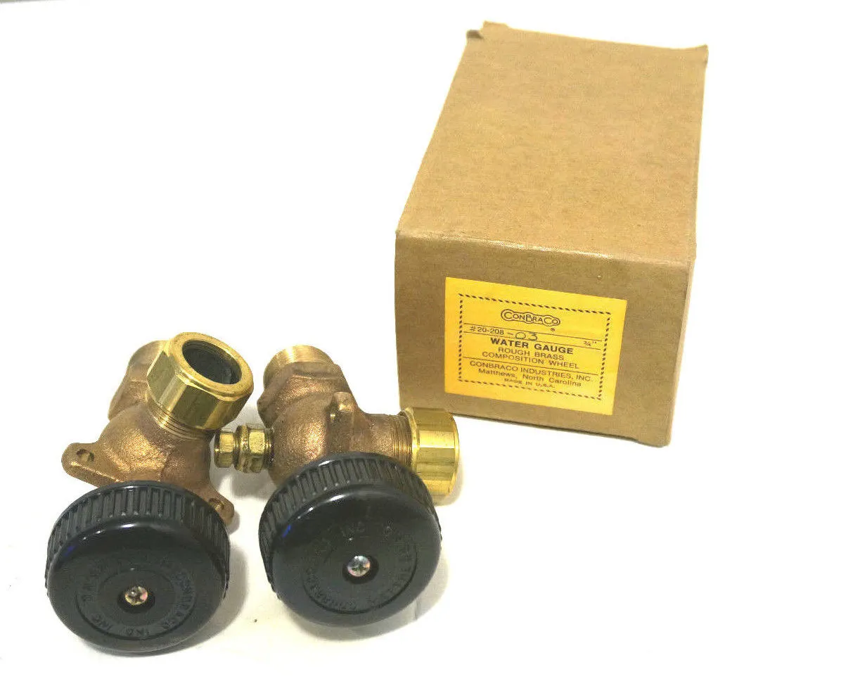 2 NEW CONBRACO 20-208-03 WATER GAUGES 2020803
