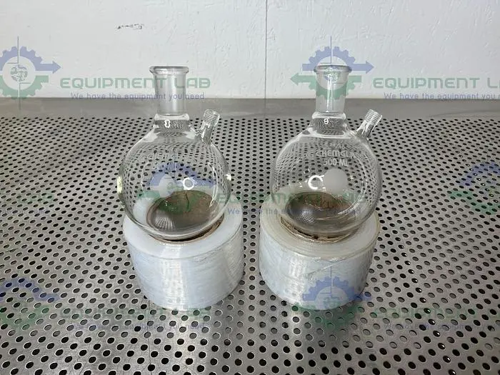 Used LOT OF 2- CHEMGLASS 500ML SINGLE NECK RBF, 24/40 OUTER JOINT Glassware - Other | Equipment Lab #486140