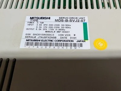 Used MITSUBISHI ELECTRIC MITSUBISHI MDS-B-SVJ2-07 Servo Drives Missouri US | Up Time Machines #1371686