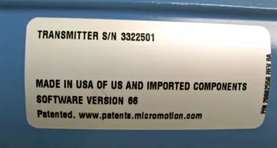 USED Micro Motion 2700 R12 BB AEZZZ