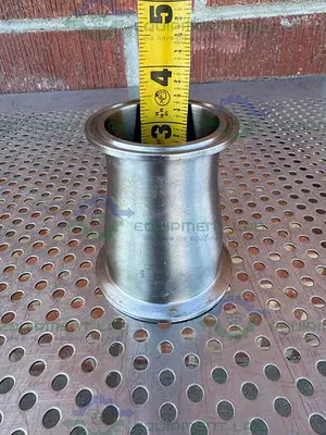 Unbranded Stainless Steel Reducer 2" Sanitary to 2 1/2" Sanitary Fittings