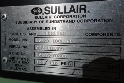 USED SULLAIR LS20-100L AC