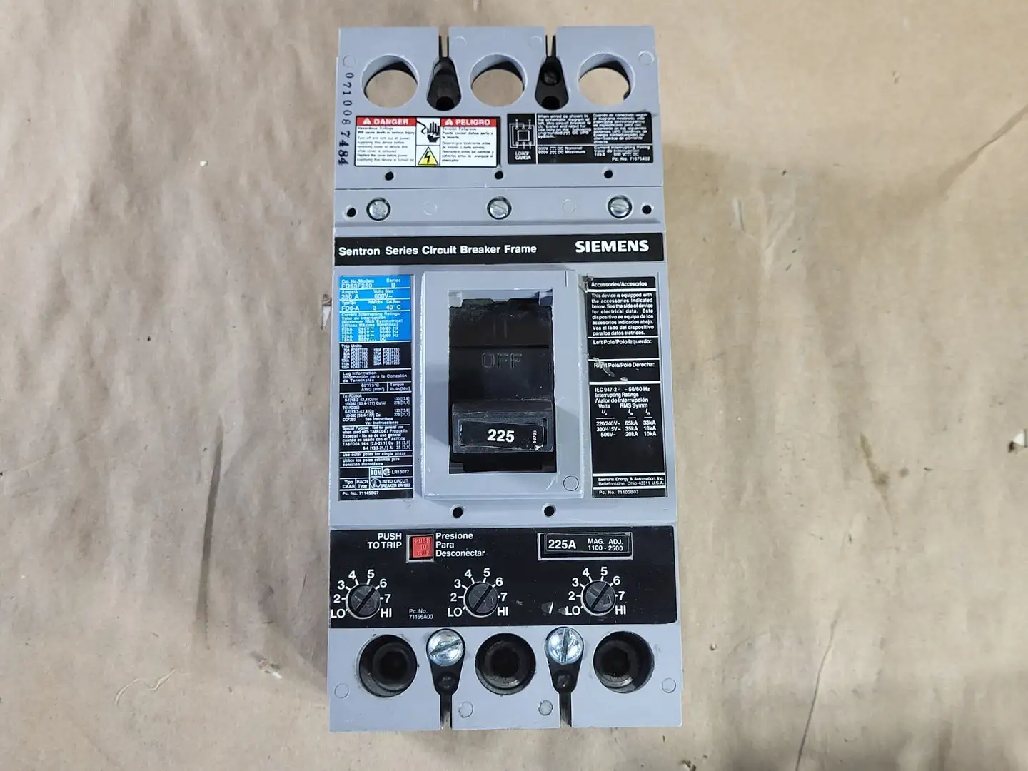 New | in-Stock SIEMENS FD63F250 Switchgears British Columbia CA | Lenmark #239144