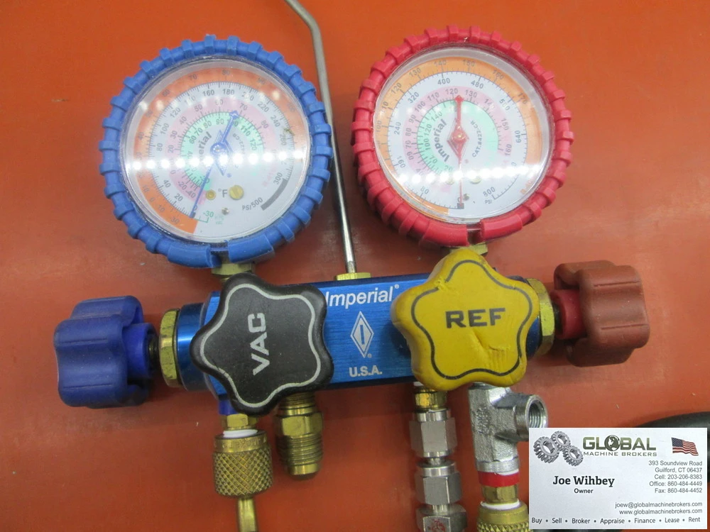 Imperial 644-C 800 Psi Red/500 Psi Blue 4-Valve Mechanical Manifold Set