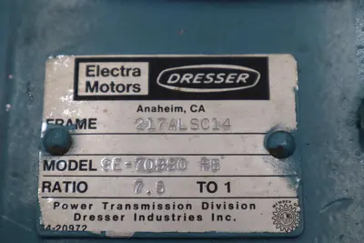 ELECTRA MOTORS DRESSER 217ALSC14 GEAR REDUCER STOCK #M-59