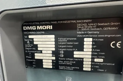 2022 DMG DMU60 EVO LINEAR FD Vertical Machining Centers | Machine Tool Emporium (8)