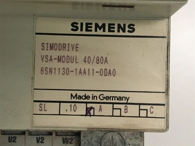 USED SIEMENS 6SN1130-1AA11-0DA0, PART OF THE SET-VSA-MODUL 40/8