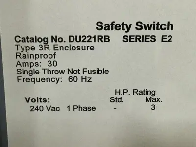 USED SQUARE D DU221RB