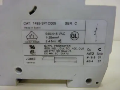 USED ALLEN BRADLEY 1492-SP1C005 SER C