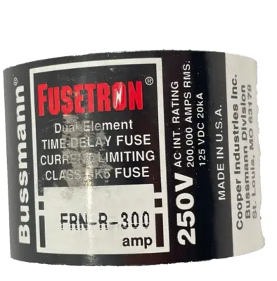 NEW BUSSMANN FUSETRON FRN-R-300 FUSE 300AMP 250V FRNR300