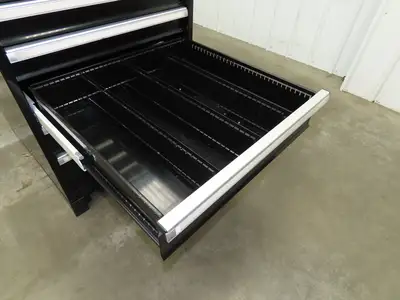 Uline Modular Steel 7 Drawer Tool Cabinet 29x29x44" Black Dividers