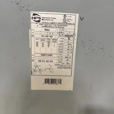 45 KVA 600 to 208/120V Isolation Multi-tap