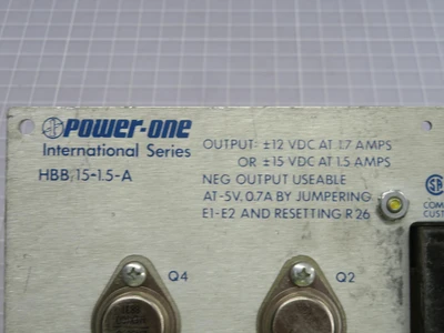 Used POWER ONE _UNKNOWN_ AC/DC Power Supplies Texas US | OCO Industrial #1683470
