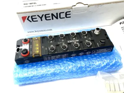 USED KEYENCE MULTI-PROTOCOL COMPATIBLE I/O-LINK MASTER MODULE 8-PORT