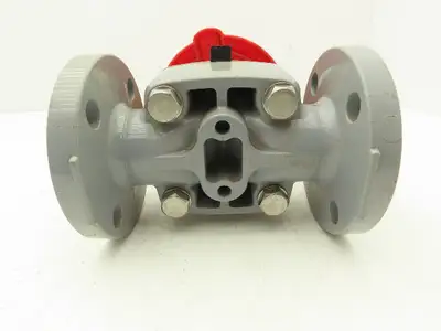 Asahi V14MHCEFA040 Diaphragm Pinch Valve 1-1/2" Flanged CPVC EPDM 150psi