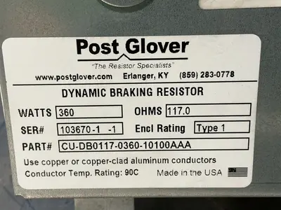 Used POST GLOVER CUDB0117036010100AAA Resistors Ohio US | HGR 24 #1547184