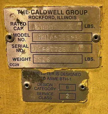 USED CALDWELL 82LA-7.5-36