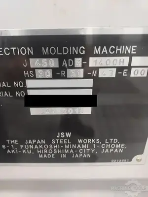 Used 2019 JSW J450ADS-1400H Injection Molding Machines Arizona US | KD Machinery #1541065