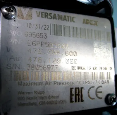 NEW IDEX Versamatic E6PP5B550A