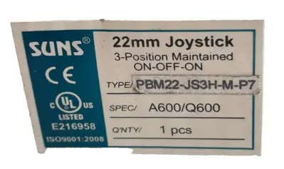 NEW SUNS PBM22-JS3H-M-P0 JOYSTICK 3 POSITION PBC22-10A PBM22JS3HMP0