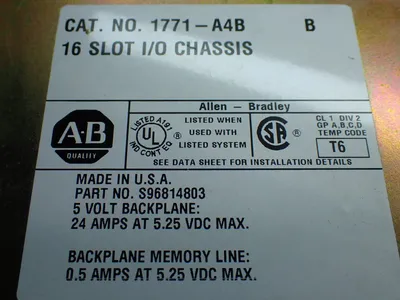 Used ALLENBRADLEY 1771A4B PLC Chassis Ohio US | HGR 24 #1095189