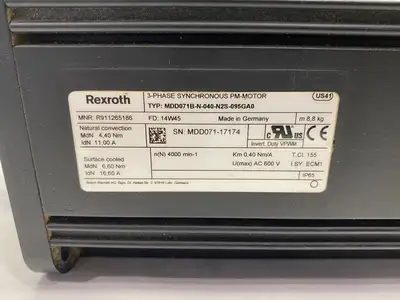 USED REXROTH INDRAMAT SERVO MOTOR 3-PHASE