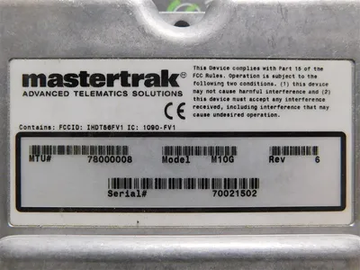Mastertrak M10G Telematics Unit Rev. 6 Used