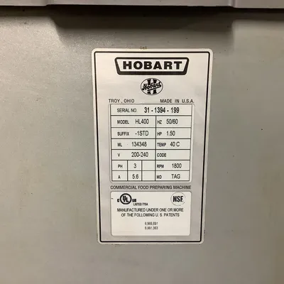 152-0470 Hobart Legacy HL400 40 Quart Commercial Mixer with Bowl and Paddle