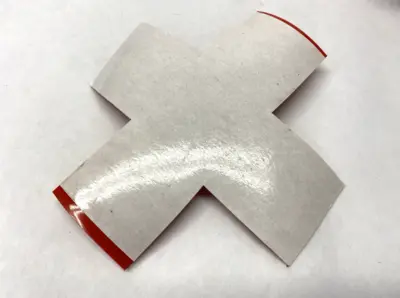 USED SAFETYTAC SQUARED X'S RED FLOOR MARKING STICKER 6" X 6" X 2" LOT OF 22