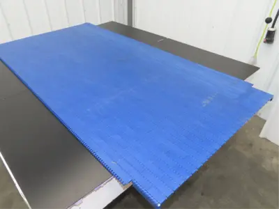 Intralox Series 1600 MatTop Flat Top Plastic Conveyor Belt 59-7/8"W x 31"L Blue
