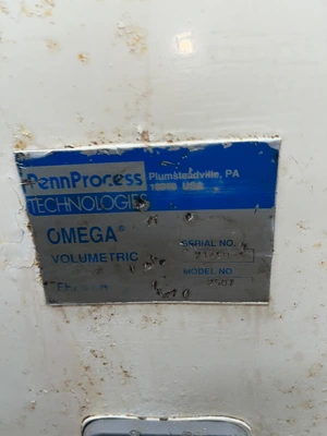 Penn Process Tec M/S Omega Volumetric Feeder
