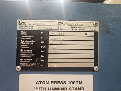 2012 ATOM S 6110/2L Die Cutting Press, Clicker Press | Kempler Machinery (4)