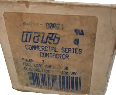 NEW MARS 60024 CONTACTOR 3 POLES 120VAC