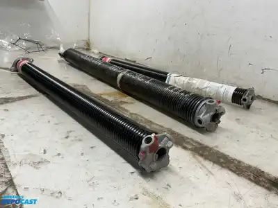 Lot of (3) Sectional Garage Door Torsion Springs (2”, 2”, and 3” Outer Diameter) (32”, 32”, and...