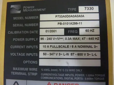 USED POWER MEASUREMENT P733A0D0A0A0A0A
