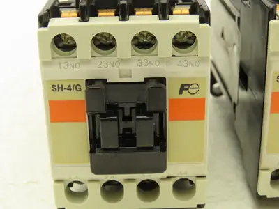 Fuji Electric SH-4/G Contactor Relay 600VAC 1.2A 24VDC Coil 4NO Lot of 3