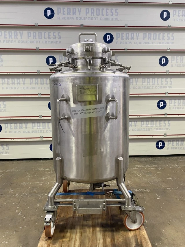 350 Litre Stainless Steel Vertical Vessel, 800mm Dia x 1100mm Straight Side