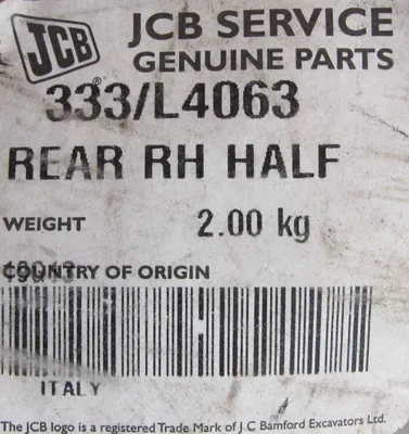 NEW JCB 333/L4063 REAR RH HALF SHAFT 333L4063