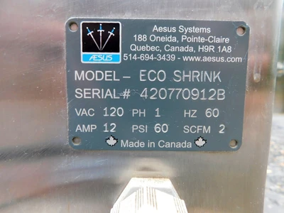 Used AESUS SYSTEMS NECK BANDER ECO SHRINK Cappers Tamper Evident - Induction Sealers New Jersey US | Champion Trading Corporation #1369372
