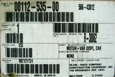 NEW SAUER 506-43012 HYDRAULIC MOTOR 00112-53500 51C060RD1NHZB1ANC2NNN031AA240300