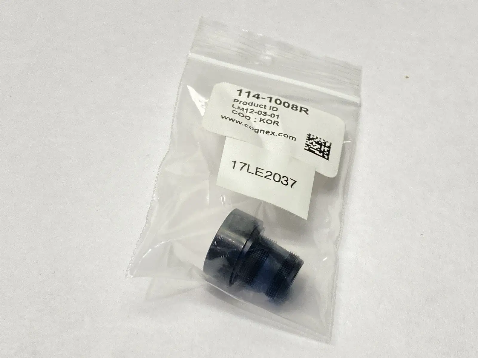 114-1008R | Cognex  Lens Fixed Focal Length 3.6mm S-Mount M12 LM12-03-01 - New