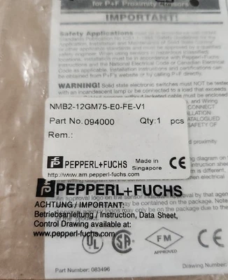 NEW Pepperl + Fuchs NMB2-12GM75-E0-FE-V1
