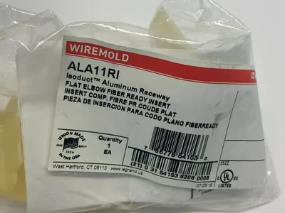 ALA11RI | Wiremold  Isoduct Aluminum Raceway Flat Elbow Fiber Ready Insert LOT OF 2 - New