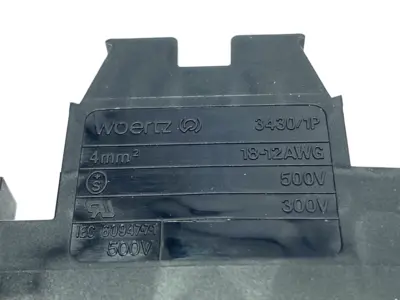 Used Woertz Black Double Level Terminal Block 300/500V 18-12AWG LOT OF 10 Terminal Blocks Michigan US | Maverick Industrial Sales #1411535
