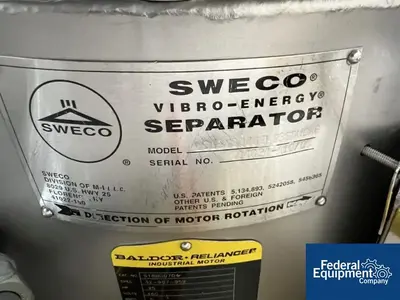 USED SWECO 18" Sweco Screen, Single Deck