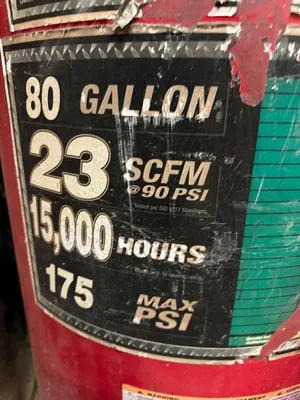 Used HUSKY AIR COMPRESSORS 80 Gallon Vertical Tank Mounted Air Compressors California US | Heavy Wall Consulting #1465179