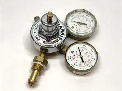 USED HARRIS SINGLE STAGE OXYGEN REGULATOR 3000 PSI WITHOUT KNOB