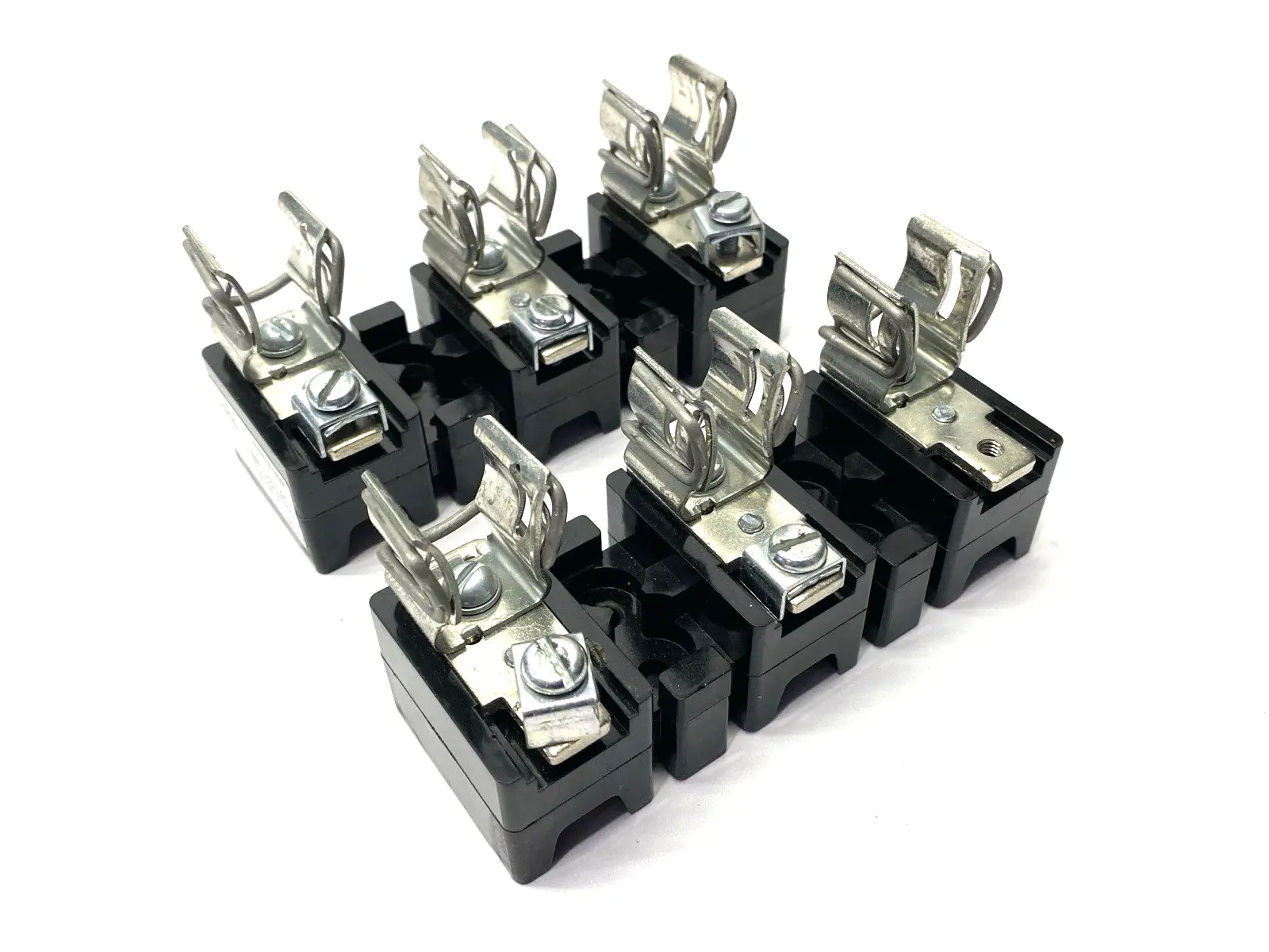 USED ALLEN-BRADLEY FUSE BLOCK HOLDER 3-POLE 600V 30A MISSING SCREW LOT OF 2