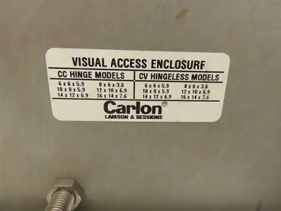 Carlon CV16147 Industrial Control Panel Enclosure 16x14x7.6" Sealed