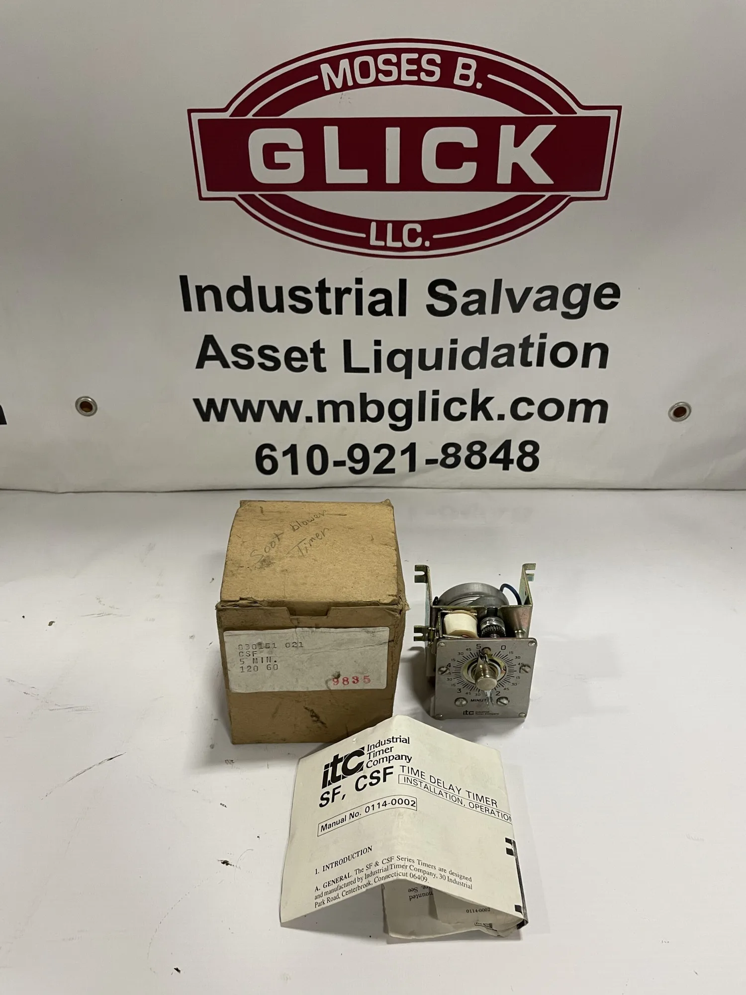 ITC 830151 021 5 minute Time Delay Relay / Timer 120V 60hz -NIB